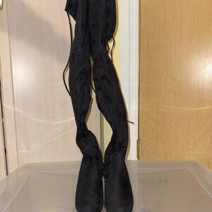 Sleek Black Over-The-Knee Boots